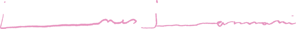 roze handgeschreven logo van ines jannani
